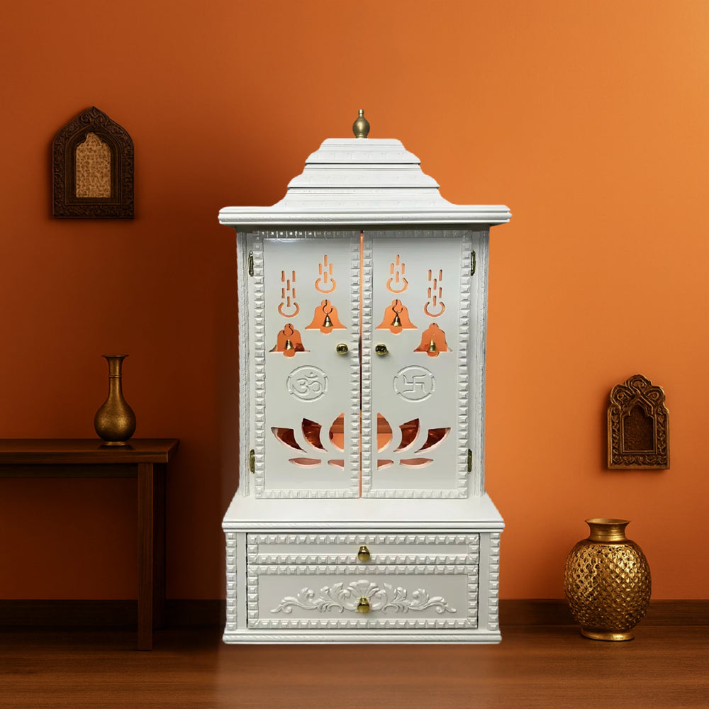 Vedmangal Teak Wood Mandap (White) lifestyle view