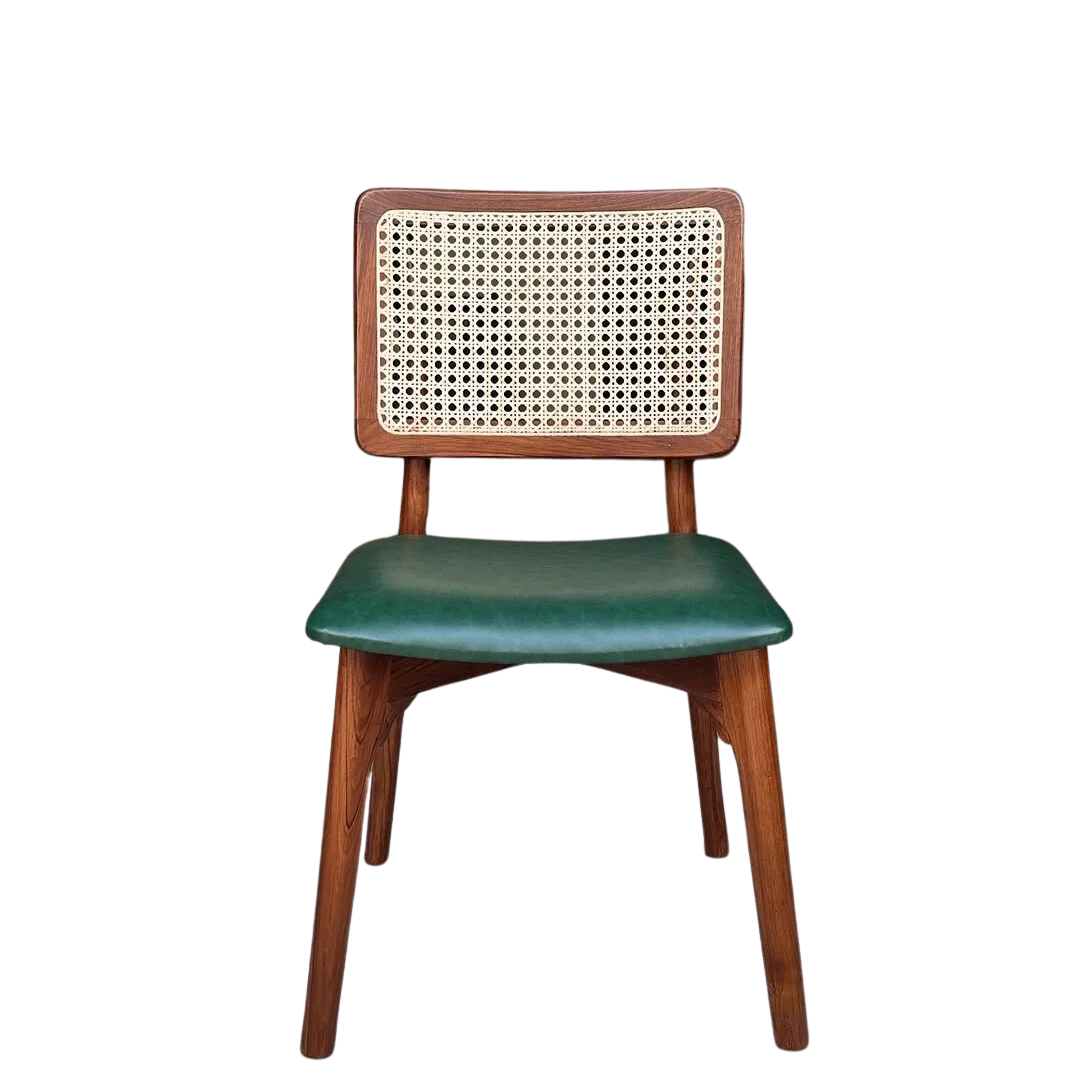 Velin Cane Wood Dining Chair Teak