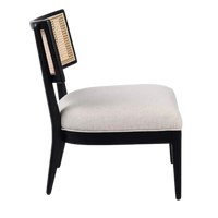 Velixa Teak Wood Dining Chair (Black)