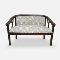 Verior Solid Wood Love Sofa (Brown) Front view  