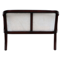 Verior Solid Wood Love Sofa (Brown Silver) Back View