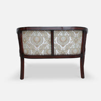  Verior Solid Wood Love Sofa (Brown) back view 