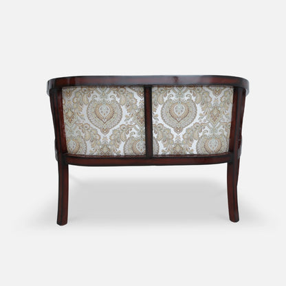  Verior Solid Wood Love Sofa (Brown) back view 