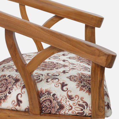 Verior Teak Wood Arm Chair (Teak) close view 