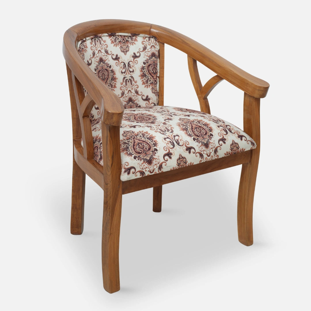 Verior Teak Wood Arm Chair (Teak) side angle