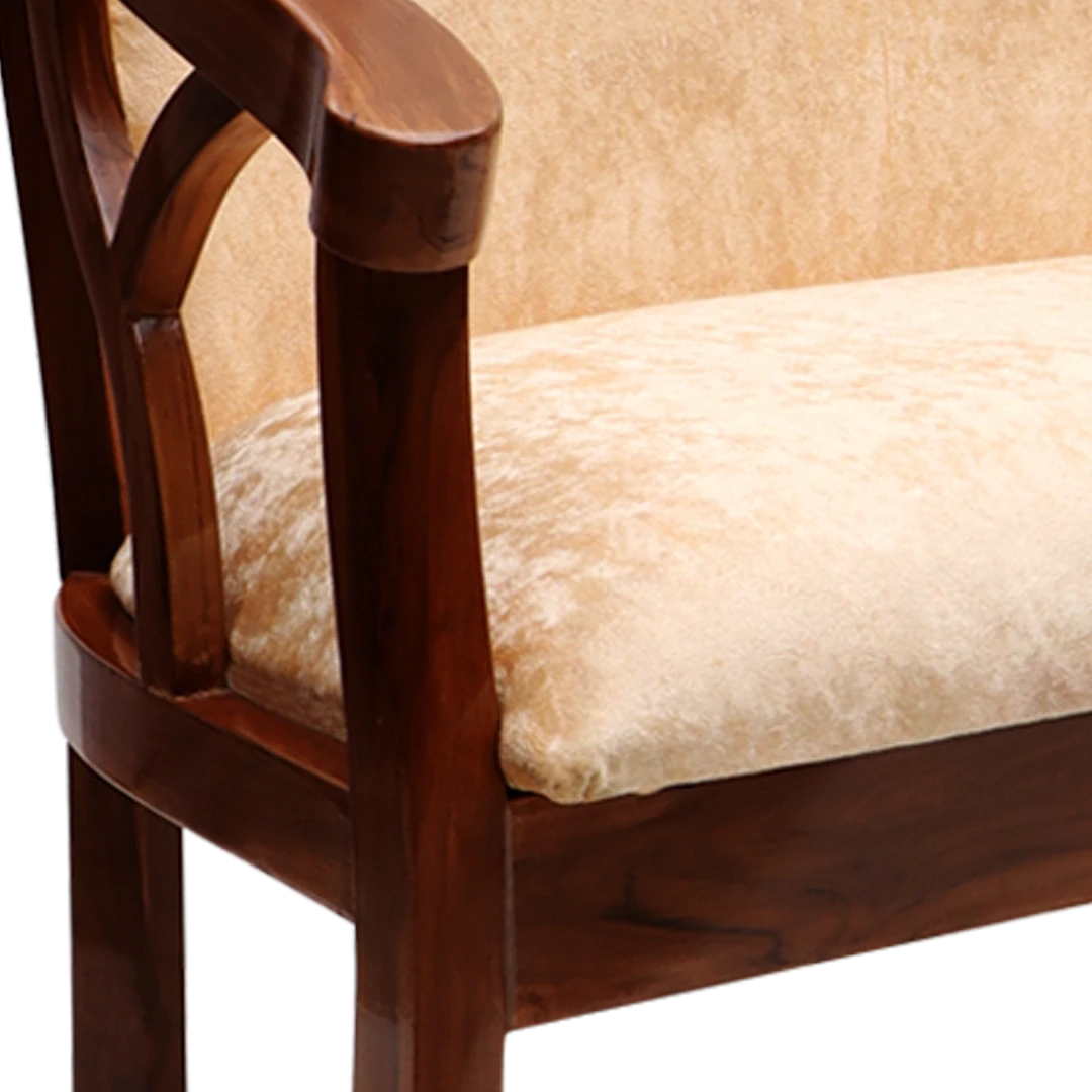 Verior Solid Wood Love Sofa / Love Seat in Teak color zoom view cushion