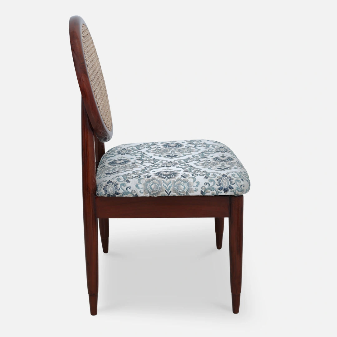 Verona Teak Wood Dining Chair (Brown)side angle 
