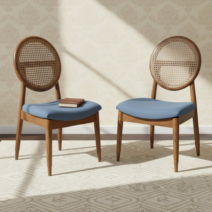 Verona Teak Wood Dining Chair (Teak) lifestyle view 