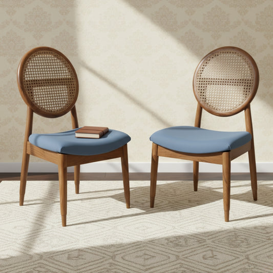 Verona Teak Wood Dining Chairs (Teak) lifestyle view 