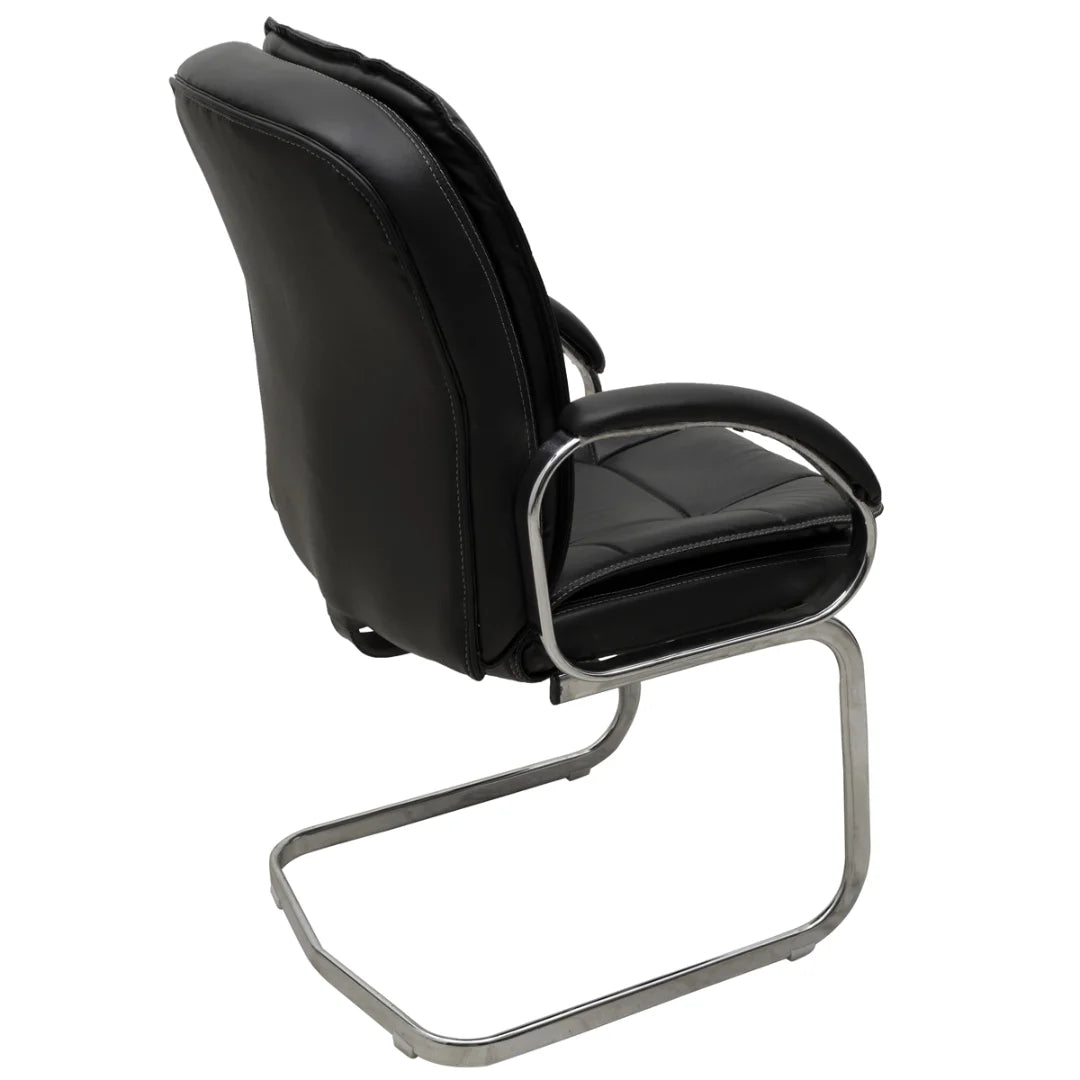 Vetra Visitor Chair with Armrest (Black) back angle