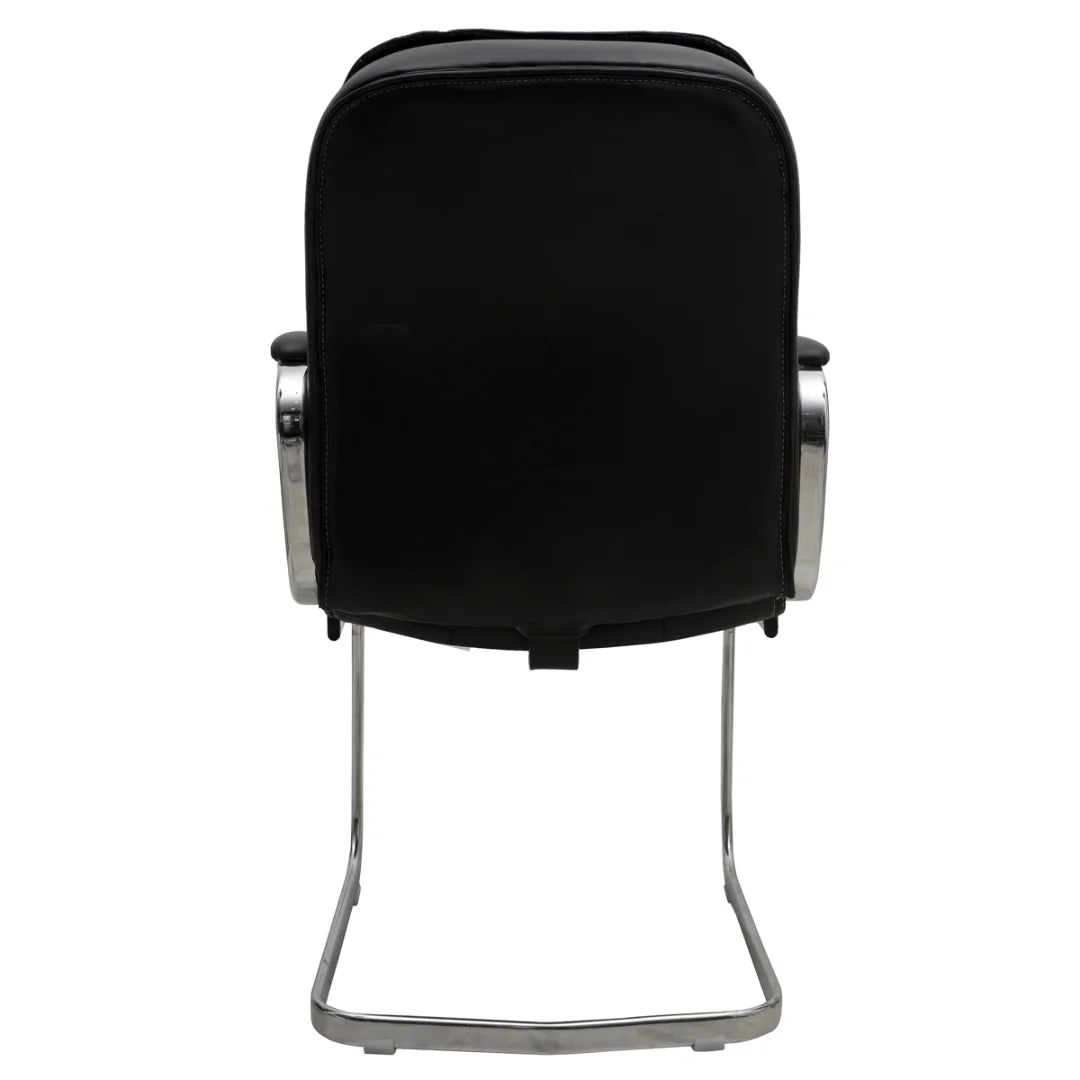 Vetra Visitor Chair with Armrest (Black) back view