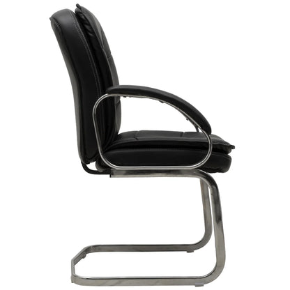 Vetra Visitor Chair with Armrest (Black) side view