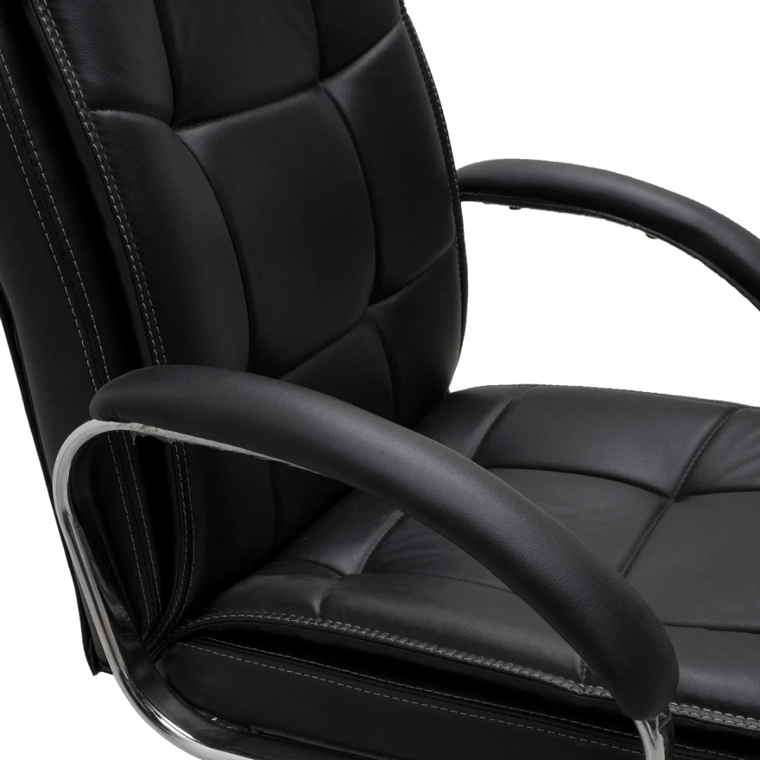 Vetra Visitor Chair with Armrest (Black) zoom view