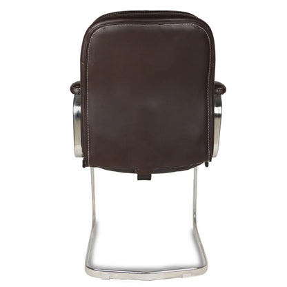 Vetra Visitor Chair with Armrest (Dark Brown) back view