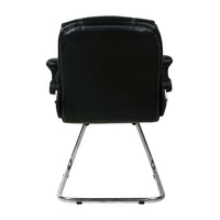 Veyron Visitor Chair with Armrest (Black) Back view