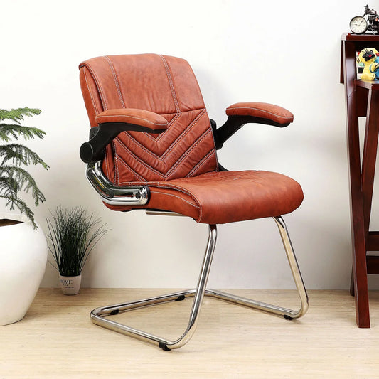 Veyron Visitor Chair with Armrest (Brown) Lifestyle view
