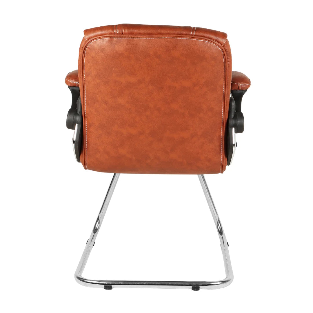 Veyron Visitor Chair with Armrest (Brown) back view