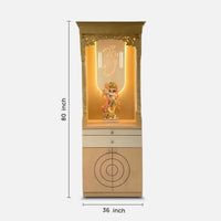Vigraha Teak Wood Mandap (Brown) dimensions 