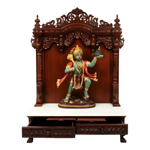 Vimala Teak Wood Mandir - Brown