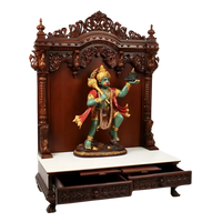 Vimala Teak Wood Mandir (Brown) side angle