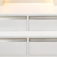 Vinayra Wooden Corian Mandir (White) drawers 