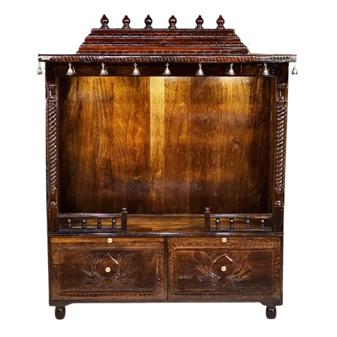 Vishranti Sheesham Wood Mandir - Teak
