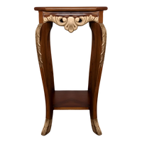 Vista Teak Wood Planter Table Front View (Teak)