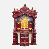 Vivaan Teak Wood Mandap (Cherry) open drawer view 