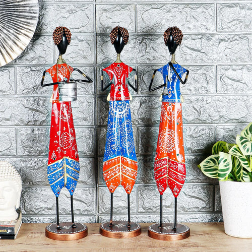 Voelya Handpainted Metal Art (Set of 3)