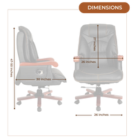 Voila Big and Tall Recliner Office Executive Chair (Black) Dimensions