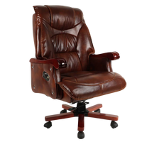 Voila Big and Tall Recliner Office Executive Chair (Brown) Side Angle