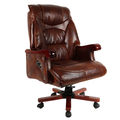 Voila Big and Tall Recliner Office Executive Chair (Brown) Side Angle