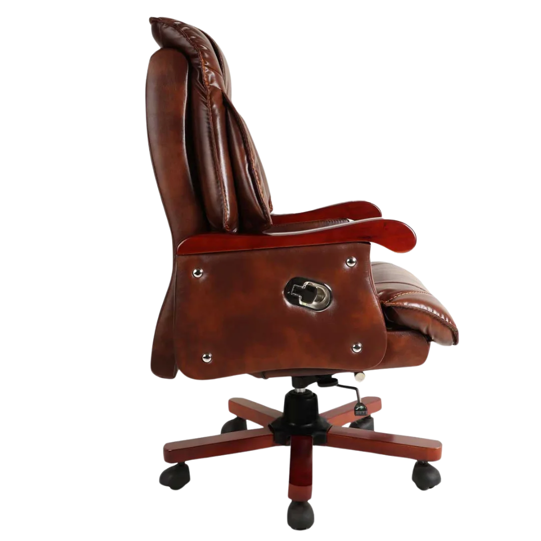Voila Big and Tall Recliner Office Executive Chair (Brown) Side View