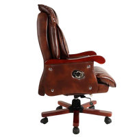 Voila Big and Tall Recliner Office Executive Chair (Brown) Side View