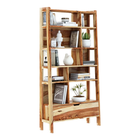 Volumo Wood Book Shelf (Teak) side angle