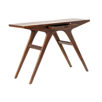 Vritta Solid Wood Writing Table (Teak) Side View