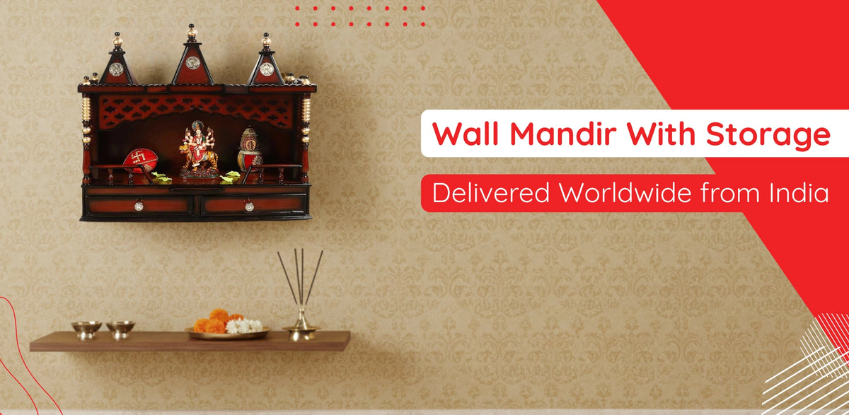 Wall Mandir With Storage