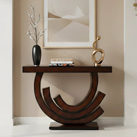 Warc Solid Wood Console Table (Brown) lifestyle image 