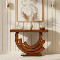 Warc Solid Wood Console Table (Teak) lifestyle image