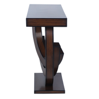 Warc Solid Wood Console Table with Drawer (Mahogany) side view