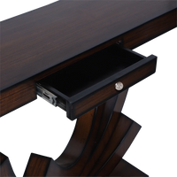 Warc Solid Wood Console Table with Drawer (Mahogany) zoom view
