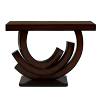 Warc Solid Wood Console Table in Brown color back view