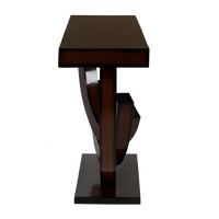 Warc Solid Wood Console Table in Brown color side view