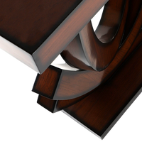 Warc Solid Wood Console Table in Brown color zoom view