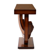 Warc Solid Wood Console Table in Teak color side view