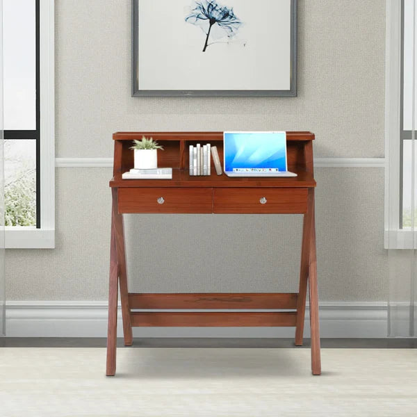 Wisdom Solid Wood Writing Table (Teak)lifestyle view