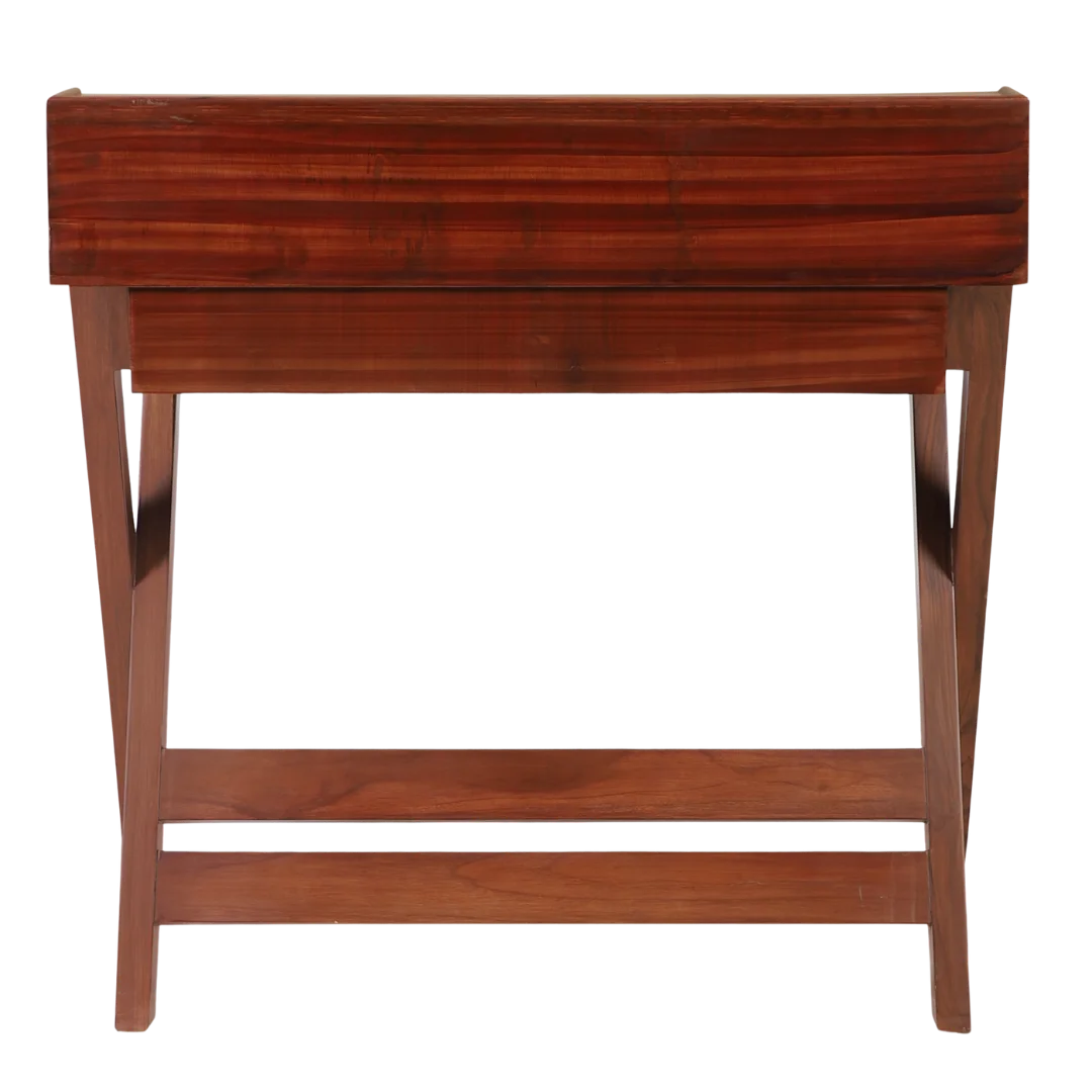 Wisdom Solid Wood Writing Table (Teak) Back View