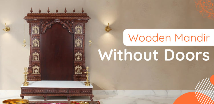 Wooden Mandir without Doors BANNER 
