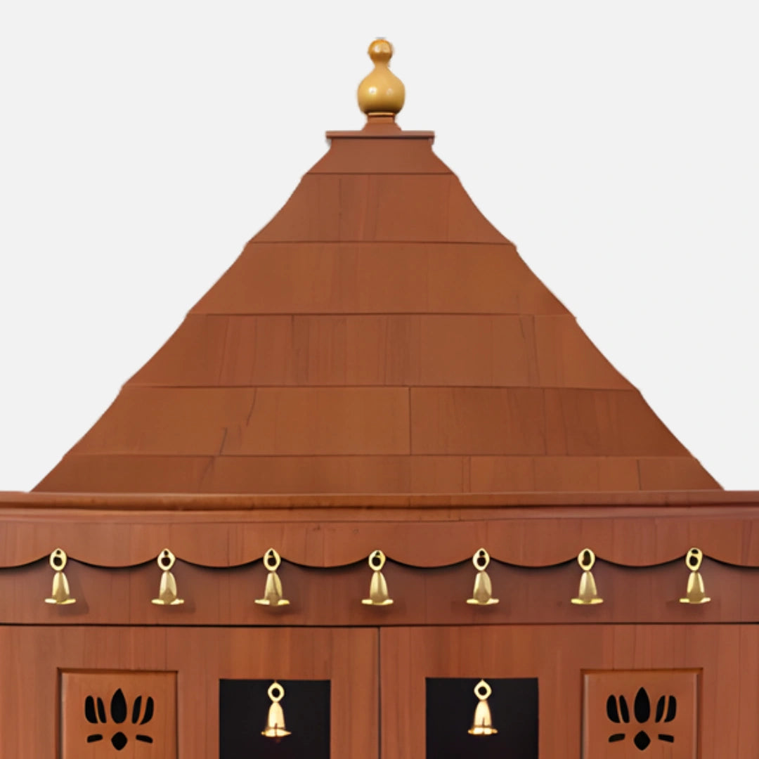 Yash Teak Wood Mandap (White) dome