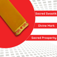 Yellow Pooja Aasan with Red Swastik Border – 11.5x17.5 Inch border view